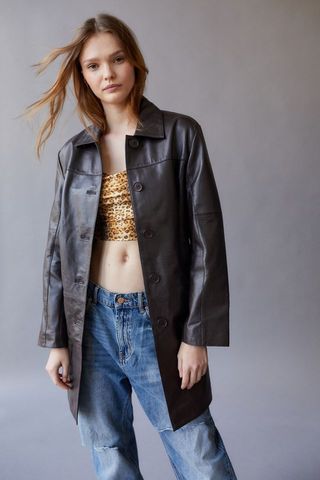 Deadwood + Kara Recycled Leather Coat