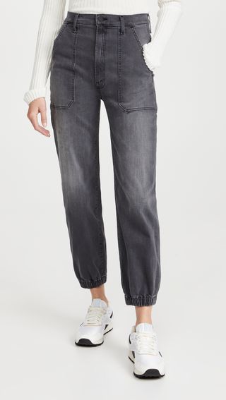 Mother + The Wrapper Patch Springy Ankle Jeans