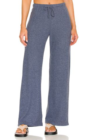 Donni + Sweater Wide Leg Pant in Navy