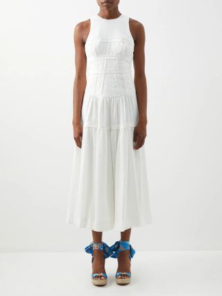 Aje + White Tidal Voile Dress