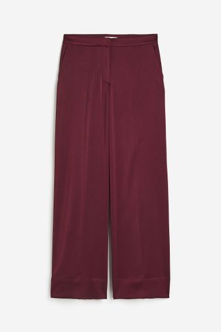 H&M + Wide Satin Trousers