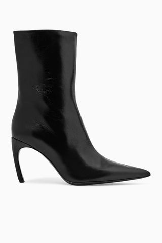 COS + Pointed Leather Ankle Boots