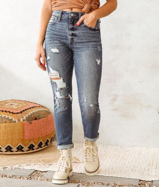 Willow & Root + High Rise Mom Jean