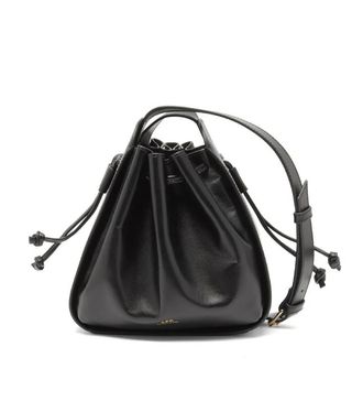 A.P.C. + Courtney Small Drawstring Leather Cross-Body Bag