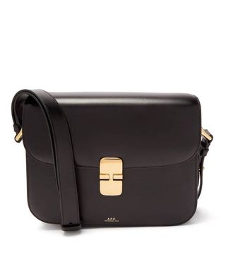 A.P.C. + Grace Large Smooth-Leather Cross-Body Bag