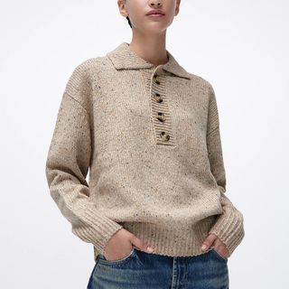 Zara + Polo Collar Knit Sweater
