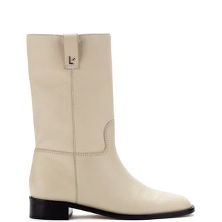Larroude + Barb Boot in Ivory Floater