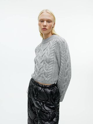 Arket + Cable-Knit Cropped Jumper