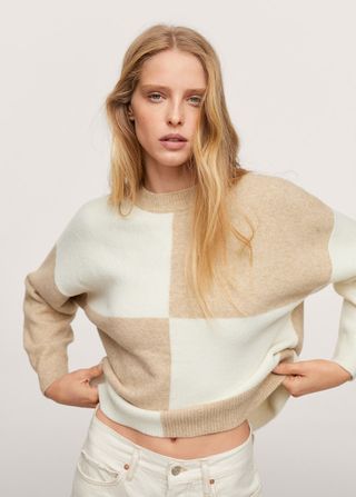 Mango + Checks Knitted Sweater