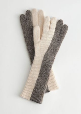 & Other Stories + Knitted Duo Tone Gloves