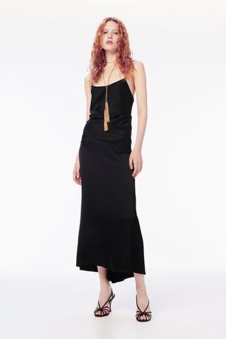 Victoria Beckham + Slip Skirt in Black
