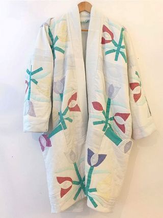 Vintage + Appliqué Tulip Quilted Jacket