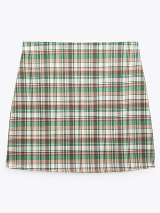 Zara + Check Mini Skirt