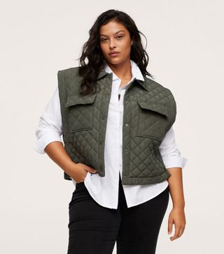 Mango + Pocketed Quilted Gilet