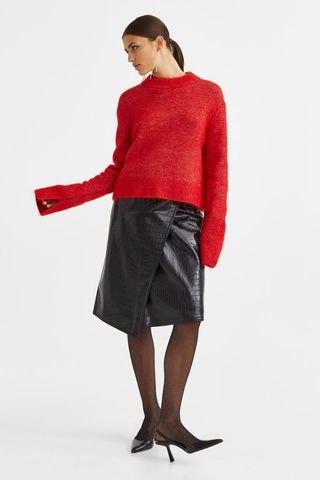 H&M + Mohair-Blend Fine-Knit Sweater