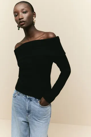 H&M + Off-The-Shoulder Sweater