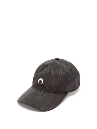 Marine Serre + Logo-Embroidered Moiré Baseball Cap