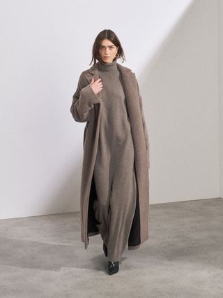 Raey + Recycled-Cashmere Blend Roll-Neck Dress