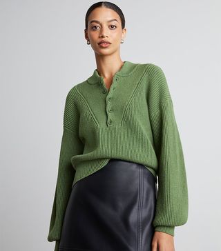 Who What Wear Collection + Janelle Button-Up Sweater