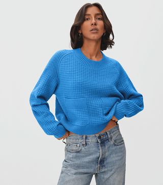 Everlane + The Belgian-Waffle Pocket Pullover in ReCashmere