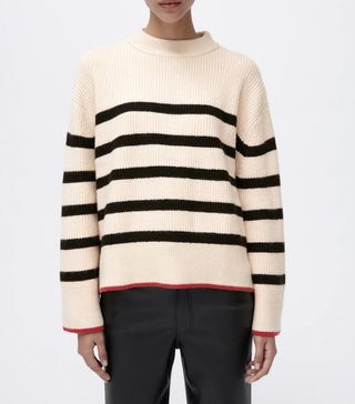 Zara + Striped Knit Sweater