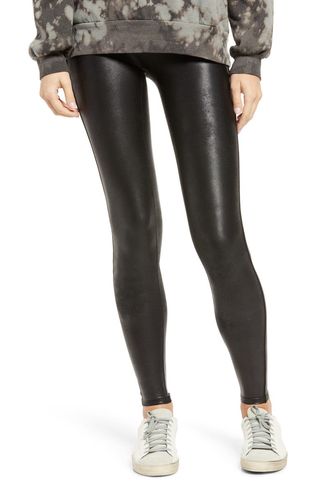 Spanx + Faux Leather Leggings