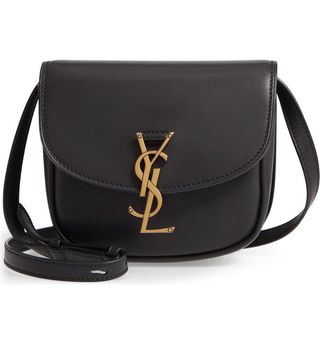 Saint Laurent + Kaia YSL Monogram Leather Crossbody Bag
