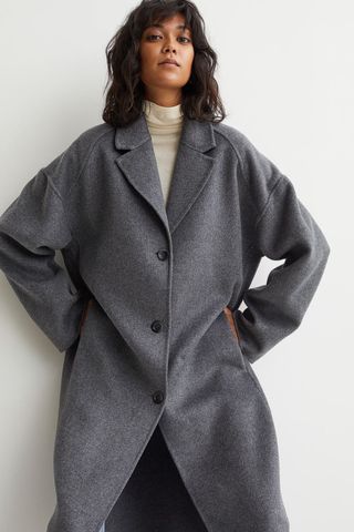 H&M + Oversized Wool-Blend Coat