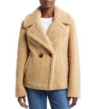 Sam Edelman + Double Breasted Teddy Coat