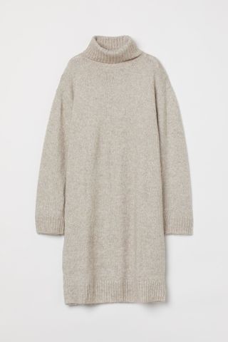 H&M + Knitted Polo Neck Dress