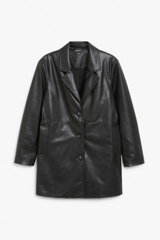 Monki + Faux Leather Jacket