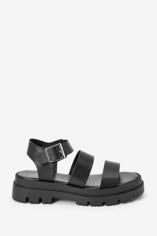 Next + Chunky Three Strap Buckle Sandals