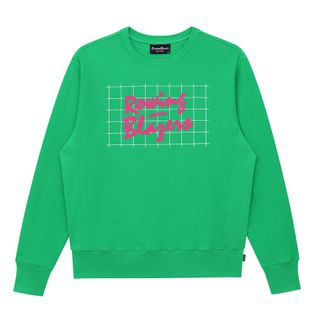 Rowing Blazers + '90s Green and Pink Crewneck