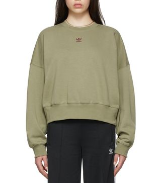 Adidas Originals + Khaki Adicolor Essentials Fleece Sweatshirt