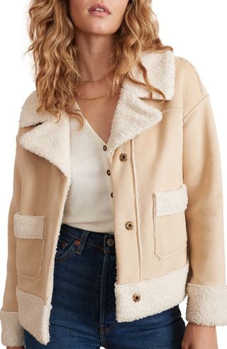 Marine Layer + Quebec Faux Suede & Faux Shearling Jacket