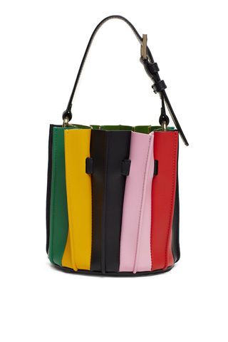 Sara Battaglia + Plisse Mini Bucket Bag