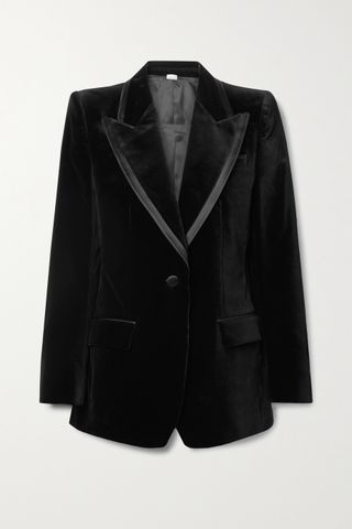 Gucci + Single-Breasted Velvet Jacket