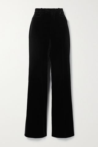 Gucci + Stretch Velvet Flared Trousers