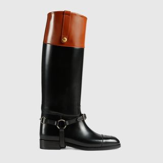 Gucci + Knee-High Boot With Harness