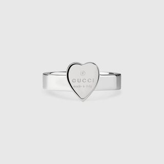 Gucci + Heart Ring With Gucci Trademark
