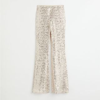 H&M + Flared Sequined Pants