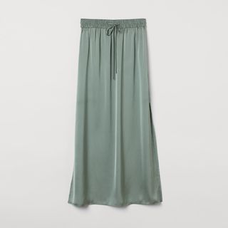 H&M + Ankle-length Satin Skirt