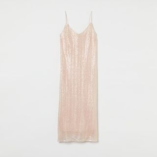 H&M + V-Neck Sequined Dress