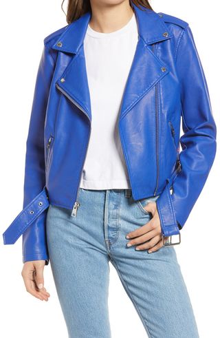 Levi's + Faux Leather Belted Moto Jacket