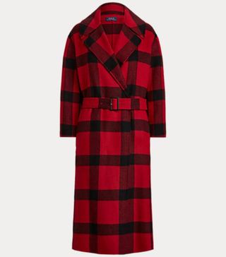 Ralph Lauren + Buffalo Plaid Double-Faced Wool Coat