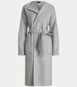 Ralph Lauren + Wool-Blend Wrap Coat
