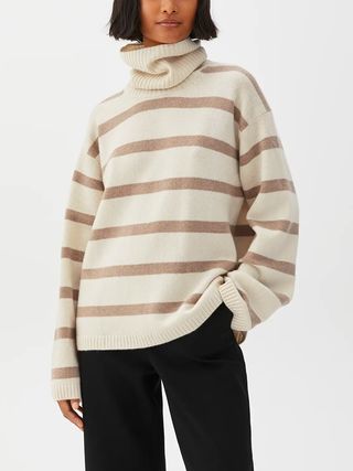 Arket + Oversized Cashmere Roll-Neck Jumper