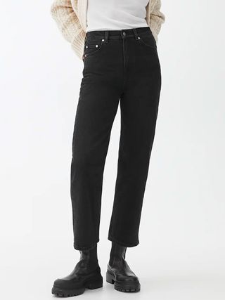 Arket + Straight Cropped Stretch Jeans