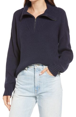 Treasure 
Bond + Half Zip Sweater