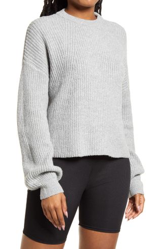 BP + Rib Crop Crewneck Sweater